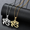 Egyptian Gods Power Eye of Horus Stainless Steel Chain Pendant Necklace-Necklaces-Innovato Design-Gold-Innovato Design