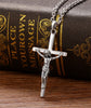 Jesus Christianity Cross 925 Sterling Silver Vintage Pendant-Necklaces-Innovato Design-19.69in-Innovato Design