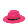 Wide Brim Vintage Fedora and Panama Hat-Hats-Innovato Design-Rose Red 1-Innovato Design