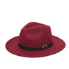 Wide Brim Vintage Fedora and Panama Hat-Hats-Innovato Design-Wine Red 1-Innovato Design