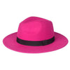 Wide Brim Vintage Fedora and Panama Hat-Hats-Innovato Design-Rose Red-Innovato Design