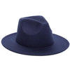 Wide Brim Vintage Fedora and Panama Hat-Hats-Innovato Design-Navy Blue 2-Innovato Design