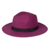 Wide Brim Vintage Fedora and Panama Hat-Hats-Innovato Design-Wine Red-Innovato Design