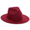 Wide Brim Vintage Fedora and Panama Hat-Hats-Innovato Design-Wine Red 2-Innovato Design
