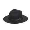 Wide Brim Vintage Fedora and Panama Hat-Hats-Innovato Design-Black 1-Innovato Design