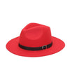 Wide Brim Vintage Fedora and Panama Hat-Hats-Innovato Design-Red 1-Innovato Design