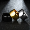 12mm Glossy Face Stainless Steel Punk Ring-Rings-Innovato Design-6-Gold-Innovato Design