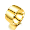 12mm Glossy Face Stainless Steel Punk Ring-Rings-Innovato Design-10-Gold-Innovato Design