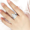 Romantic Castle Cubic Zirconia Wedding Ring-Rings-Innovato Design-5-Innovato Design