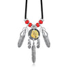 Golden Indian Chief Feather 925 Sterling Silver Vintage Punk Pendant-Necklaces-Innovato Design-Big-Innovato Design