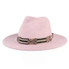 Soft Shaped Paper Straw Panama Hat-Hats-Innovato Design-Pink-Innovato Design