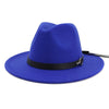 Wool Felt Fedora Panama Hat with Decorative Belt-Hats-Innovato Design-Black-L-Innovato Design