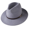 Luxury Unisex Wide Brim Vintage Australian Wool Felt Fedora Hat-Hats-Innovato Design-Gray-L-Innovato Design