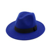 Classic Wide Brim Woolen Fedora Panama Sun Hat-Hats-Innovato Design-Sapphire-Innovato Design