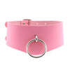 Silver Color Metal Ring Belt Choker Leather Gothic Harajuku Necklace-Necklace-Innovato Design-Pink-Innovato Design