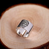 Sugar Skull Signet 925 Sterling Silver Adjustable High Polished Fashion Rock Ring-Gothic Rings-Innovato Design-Innovato Design