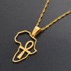 Gold/Silver-Plated Africa Map & Ankh Pendant Necklace-Necklaces-Innovato Design-Gold-16inch-Innovato Design