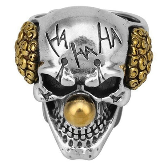 Joker Face Clown Skull Punk Ring-Rings-Innovato Design-7-Innovato Design