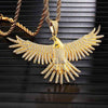 Rhinestone-Studded Eagle Rope Chain Hip-hop Pendant Necklace-Necklaces-Innovato Design-Innovato Design