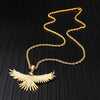 Rhinestone-Studded Eagle Rope Chain Hip-hop Pendant Necklace-Necklaces-Innovato Design-Innovato Design