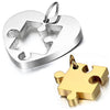 Heart Puzzle Stainless Steel Fashion Couple Necklaces-Necklaces-Innovato Design-Gold-Innovato Design