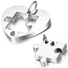 Heart Puzzle Stainless Steel Fashion Couple Necklaces-Necklaces-Innovato Design-Silver-Innovato Design