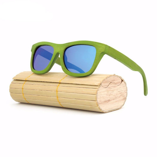Luxury Unisex Wooden Bamboo Sunglasses Polarized UV400-wooden sunglasses-Innovato Design-Green-Innovato Design