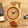 Lovely Hand Carved Wooden Watch for Ladies Leather Band-Watches-Innovato Design-Innovato Design
