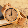 Lovely Hand Carved Wooden Watch for Ladies Leather Band-Watches-Innovato Design-Innovato Design