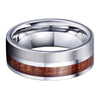 8mm Rosewood Polished and Brushed Finish Tungsten Carbide Wedding Band-Rings-Innovato Design-5-Innovato Design