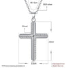 Simple Crucifix with Cubic Zirconia 925 Sterling Silver Fashion Pendant Necklace-Necklaces-Innovato Design-Innovato Design