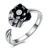 Lotus 925 Sterling Silver Adjustable Ring-Rings-Innovato Design-Innovato Design