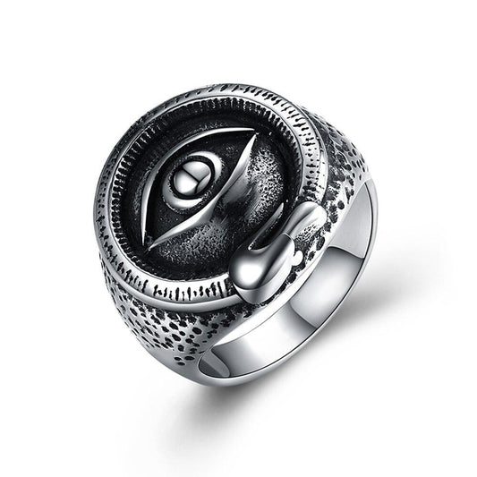 Cool Devil's Eye Design Stainless Steel Fashion Punk Ring-Rings-Innovato Design-9-Innovato Design
