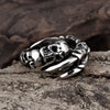 Gothic Demon Skull and Claw 316L Stainless Steel Vintage Biker Punk Rock Ring-Rings-Innovato Design-8-Innovato Design