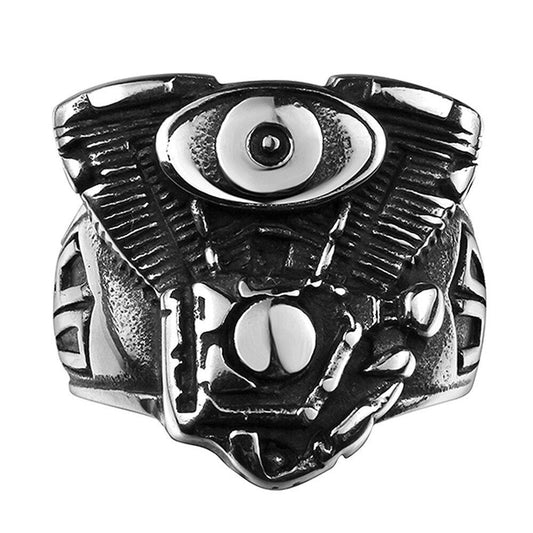 Gothic Evil Eye 316L Stainless Steel Vintage Fashion Punk Ring-Rings-Innovato Design-8-Innovato Design