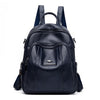 Large Capacity Luxury Designer Casual PU Leather Shoulder Bag, and Backpack-Backpacks-Innovato Design-Blue-Innovato Design