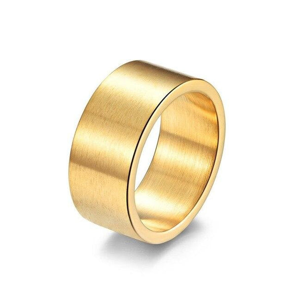 10mm Classic Stainless Steel Retro Ring-Rings-Innovato Design-Gold-10-Innovato Design