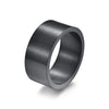 10mm Classic Stainless Steel Retro Ring-Rings-Innovato Design-Black-7-Innovato Design
