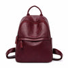 Large Capacity Vintage Leather Rucksack and Travel Backpack-Backpacks-Innovato Design-Red-Innovato Design