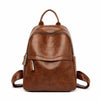 Large Capacity Vintage Leather Rucksack and Travel Backpack-Backpacks-Innovato Design-Brown-Innovato Design