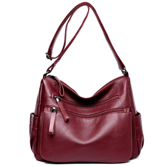 Luxury Designer Leather Crossbody Bag and Handbag-Handbags-Innovato Design-Purple-Innovato Design