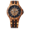 Luxury Wooden Watch with Wooden Bracelet and Quartz Display-Watches-Innovato Design-ZEBRA WOOD-Innovato Design