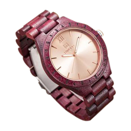 Sandalwood Genuine Hand Made Wooden Watch-Watches-Innovato Design-Purpleheart Wood-Innovato Design