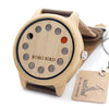 Wooden Watch for Men with Genuine Leather Strap and Gift Box-Watches-Innovato Design-Bamboo-Innovato Design