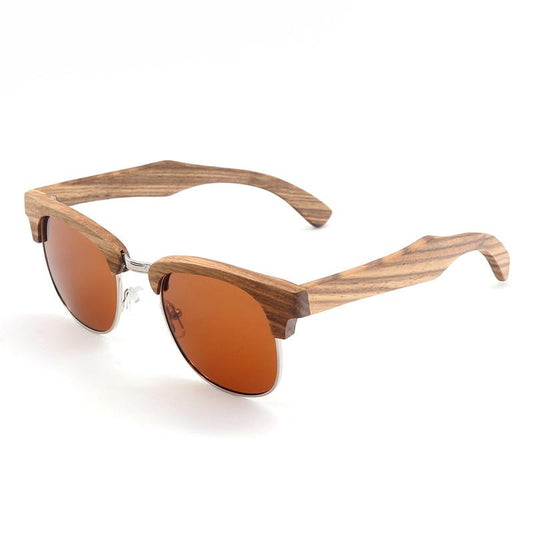 Zebra-stripe Design Luxury Wooden Sunglasses for Ladies Polarized-wooden sunglasses-Innovato Design-Gray-Innovato Design