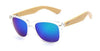 Bamboo Wooden Sunglasses for Men Polarized Original Design Hand Made Frames-wooden sunglasses-Innovato Design-Clear Green Mirror-Innovato Design