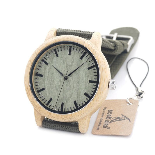 Mens Natural Wooden Watch Unisex Clean Design with Box-Watches-Innovato Design-Watch Only-Innovato Design