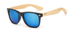 Bamboo Wooden Sunglasses for Men Polarized Original Design Hand Made Frames-wooden sunglasses-Innovato Design-Black Blue Mirror-Innovato Design
