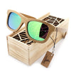Natural Bamboo Wooden Sunglasses with Polarized Mirror Eyewear with Gift Box-wooden sunglasses-Innovato Design-Green-Innovato Design