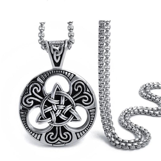 Silver Celtic Triquetra Knot Pendant with Chain-Necklaces-Innovato Design-18 inch-Silver-Innovato Design
